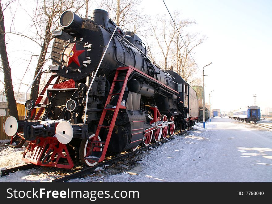 Steam locomotive. Russia.