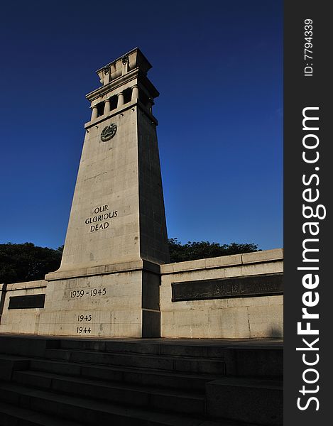 His granite structure is located along the Esplanade. It's called the Cenotaph or known as also as Our Glorious Dead.