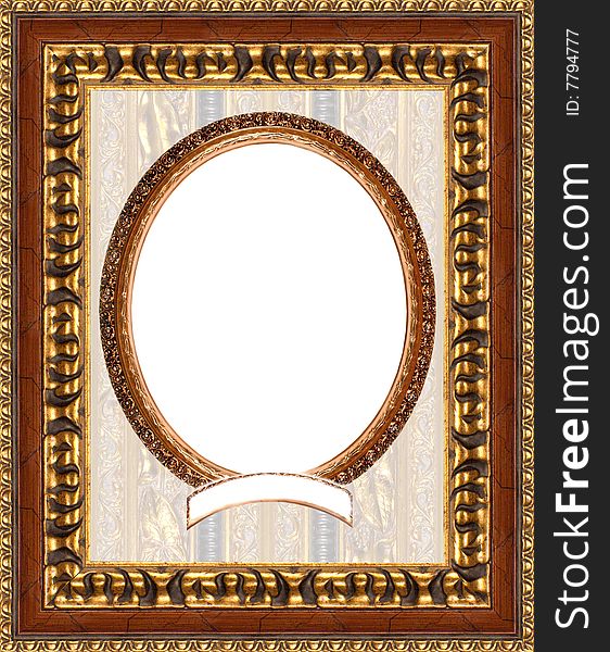 A picture frame on a white