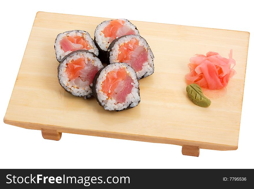 Roll Japanese Perch Salmon Tuna