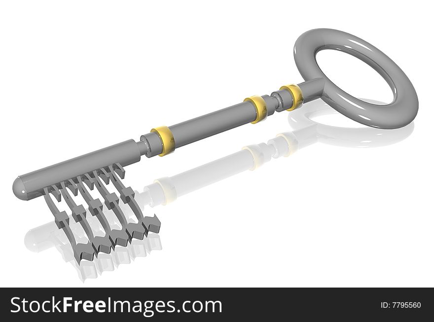 A 3d Rendered Illustration showing the Key to Success