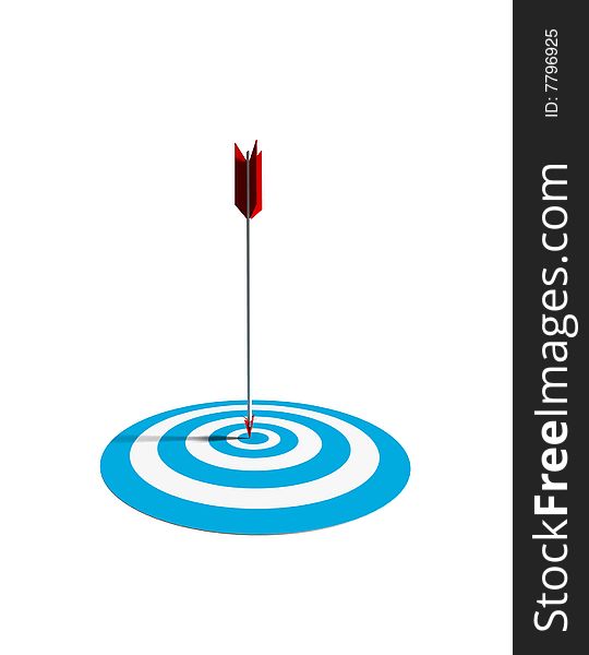 Bullseye - business concept - 3d illustration