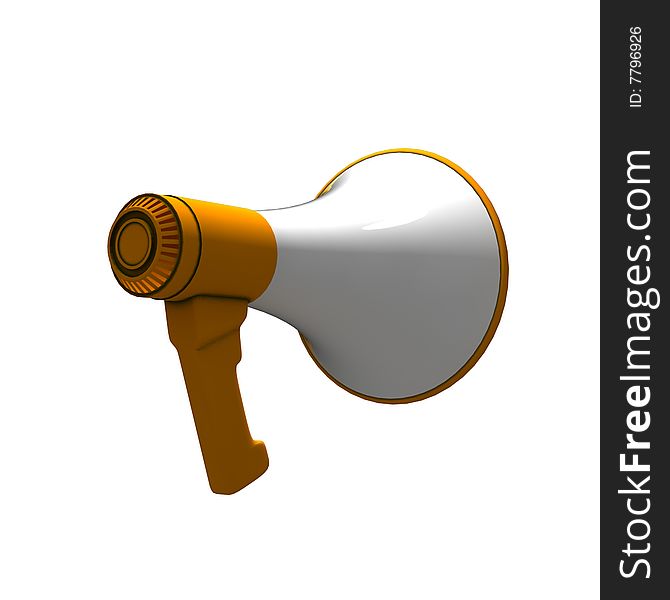 Megaphone - 3d isolated illustration on white