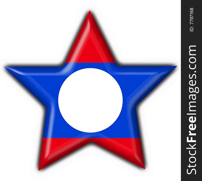 Laos button flag star shape