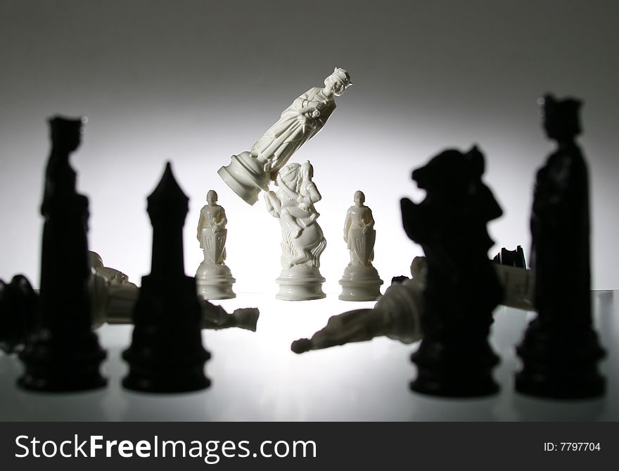 Close-up view of chess.