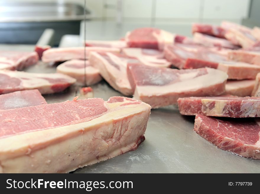 Cut Of Meats In Butcher