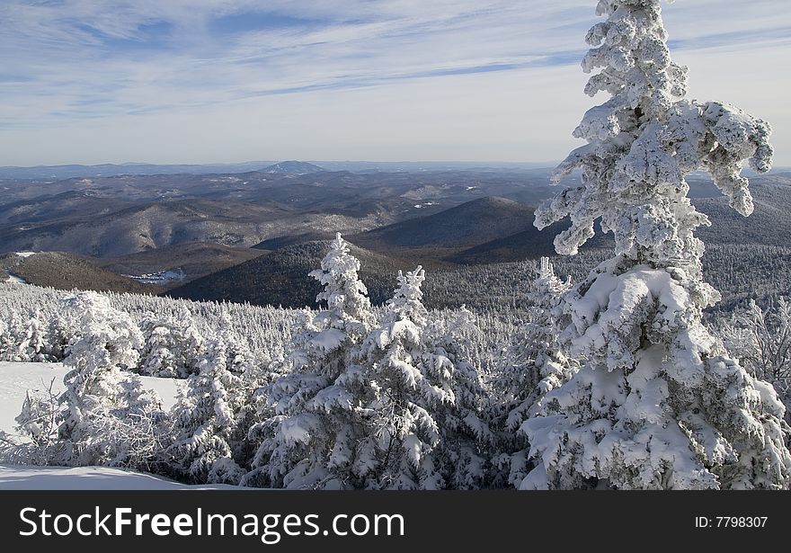 Frozen mountains in Vermont, USA. Frozen mountains in Vermont, USA