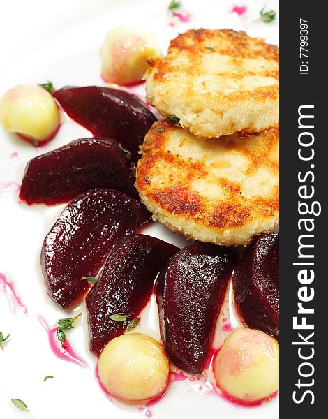 Chicken Confit With Pickled Beet