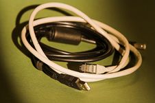 Usb And Internet Cable Stock Image