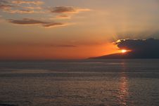 Sun Down Over Gomera Stock Image Sun Down Over Gomera Stock Image