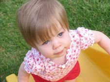 Baby Playing On Slide Royalty Free Stock Photo Baby Playing On Slide Royalty Free Stock Photo