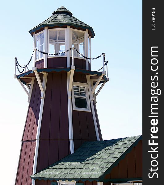 Daytime Closeup of Lighthouse Tower