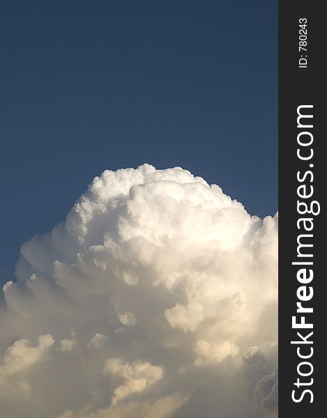 Thunderstorm moving in at sunset