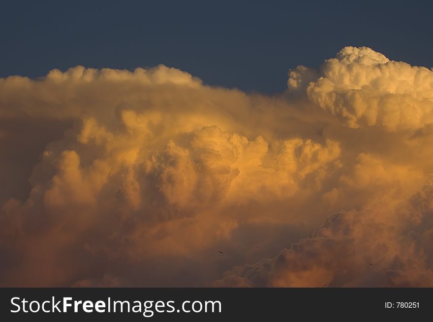 Thunderstorm Moving In At Sunset