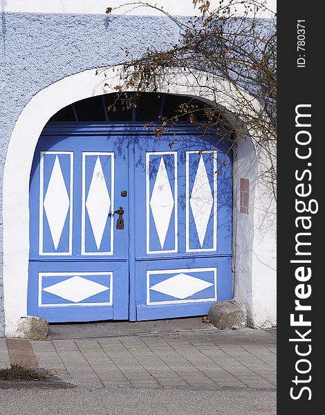 Entrance door of a nicely renovated residential house in Upper Austria. Entrance door of a nicely renovated residential house in Upper Austria
