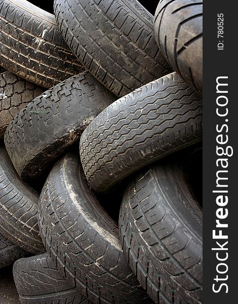 Stack of Old tyre