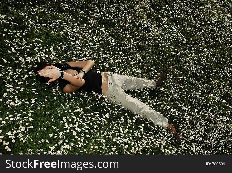 Girl in the flowers