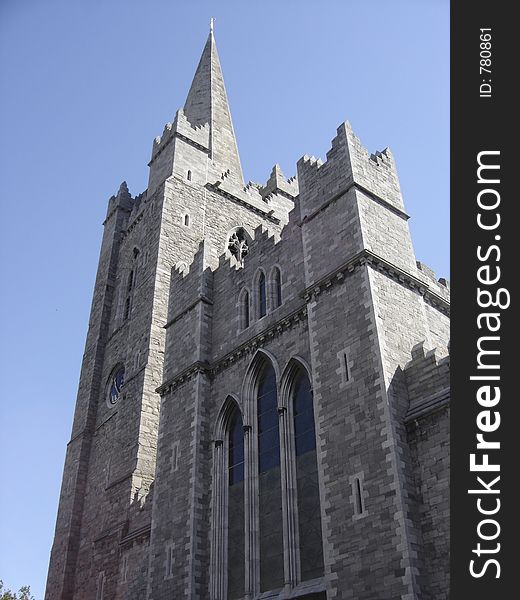 The main tower of St. Patrick's Cathedral.