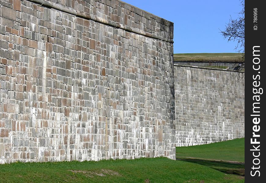 The walls of historic Quebec City. The walls of historic Quebec City.