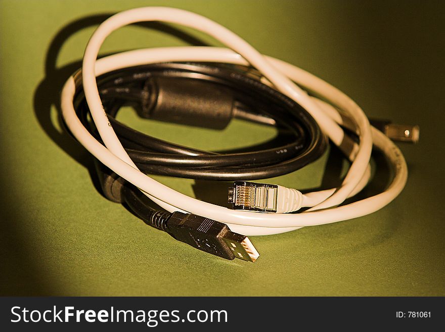 Usb and internet computer cable. Usb and internet computer cable