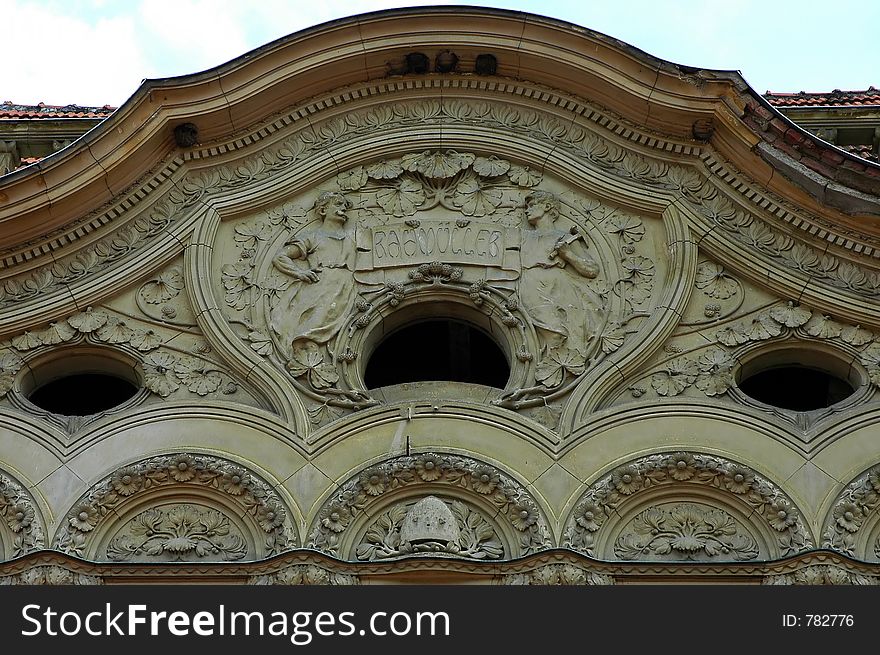 Detail from modern architecture with nests