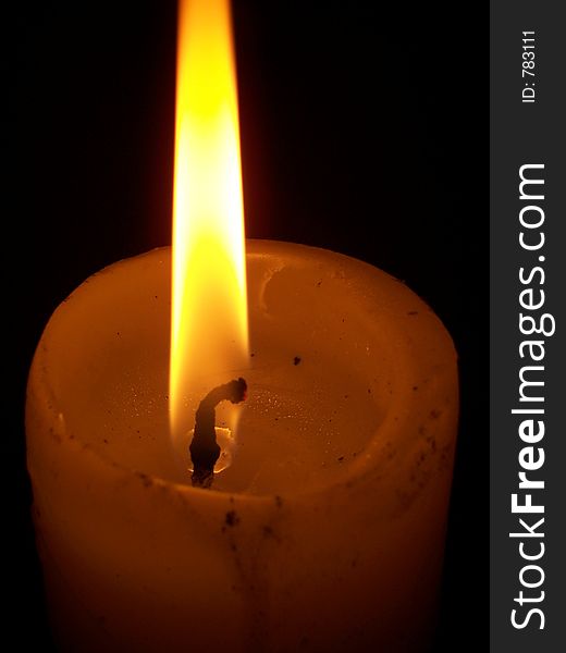 Close-up of candle flame