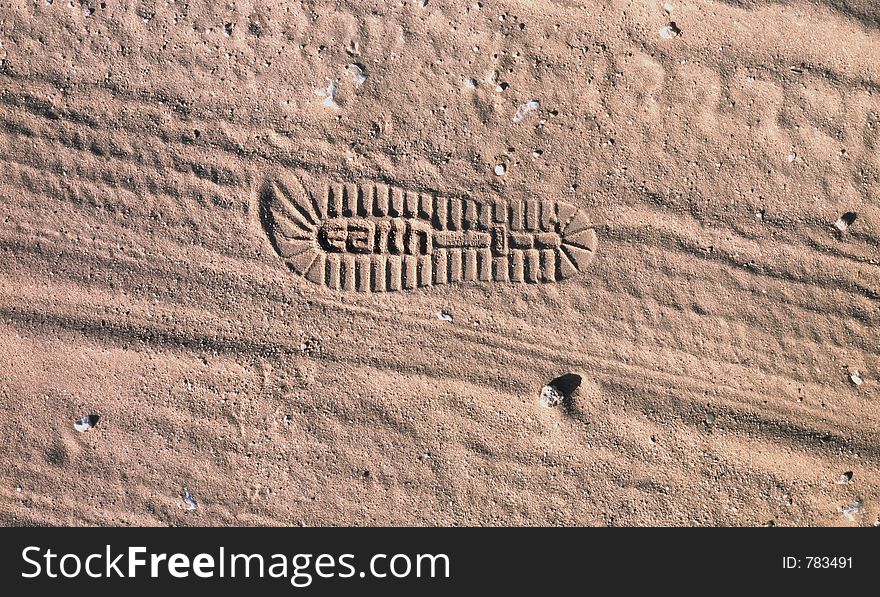 Shoe In Sand