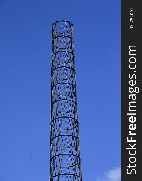 Skeleton of a smokestack in Hamburg, Germany