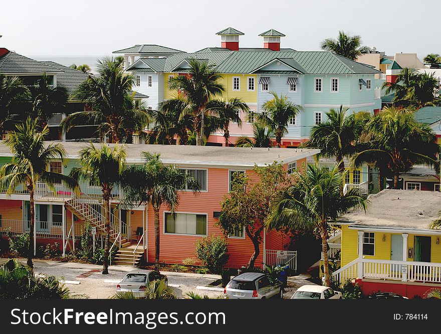 Pastel coloured property in Florida. Pastel coloured property in Florida