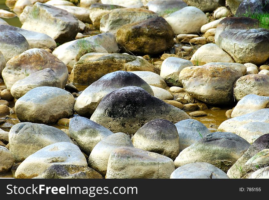 Rocks at riverside.