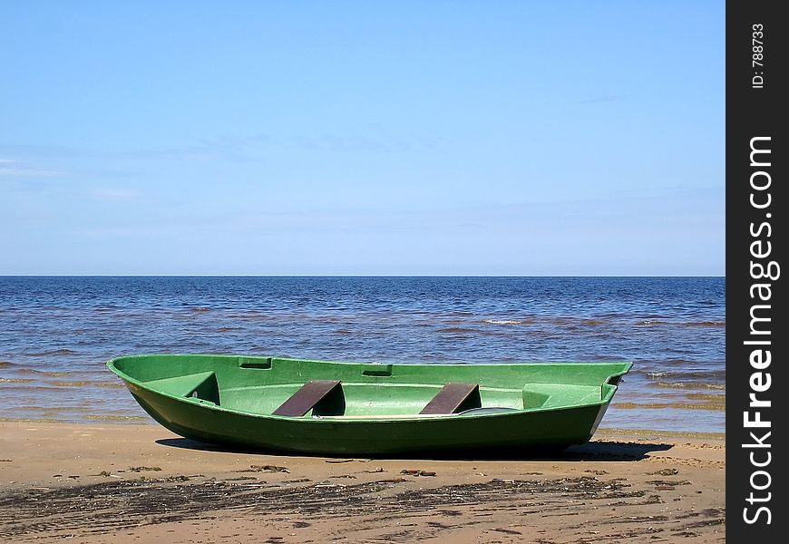 Boat in the beach. Boat in the beach.