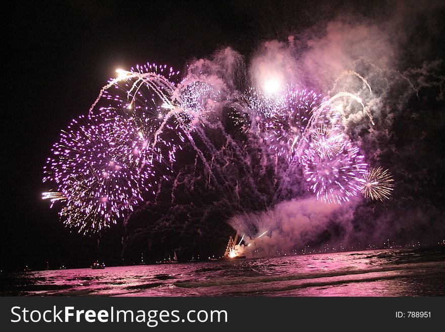 Fireworks in Tel Aviv, by groupe F