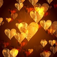 Golden Hearts Background Royalty Free Stock Photos Golden Hearts Background Royalty Free Stock Photos