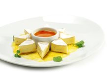 Fromage Cheese With Honey Orange Sauce Stock Photography Fromage Cheese With Honey Orange Sauce Stock Photography