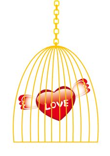 Love In Golden Cage Stock Photography Love In Golden Cage Stock Photography