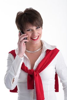 Smiling Young Women With Mobile Phone Stock Photography Smiling Young Women With Mobile Phone Stock Photography