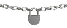 Padlock With A Chain Stock Photo Padlock With A Chain Stock Photo