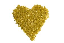 Golden Heart Royalty Free Stock Images