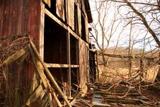 Old Wooden Home Abandoned In The Grasslands Stock Photo Old Wooden Home Abandoned In The Grasslands Stock Photo