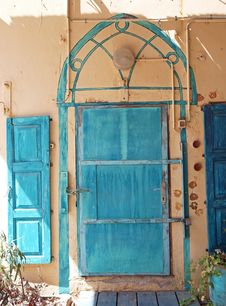 Traditional Greek House Entrance Stock Photography