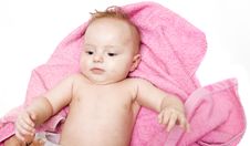 Little Baby After Bath Royalty Free Stock Photos