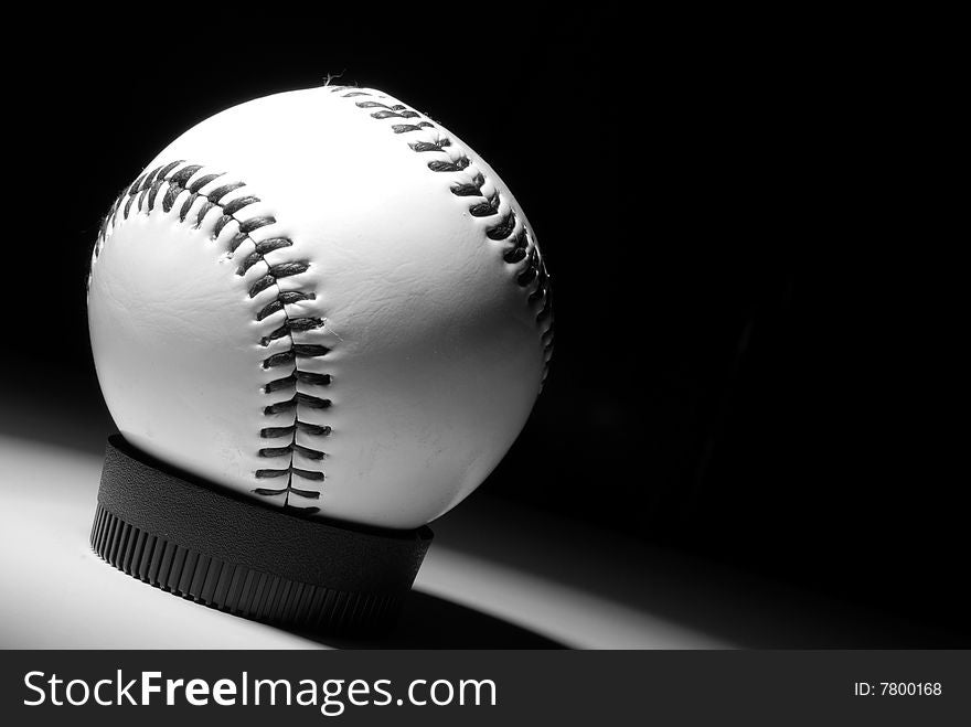 Single light source picture of a base ball