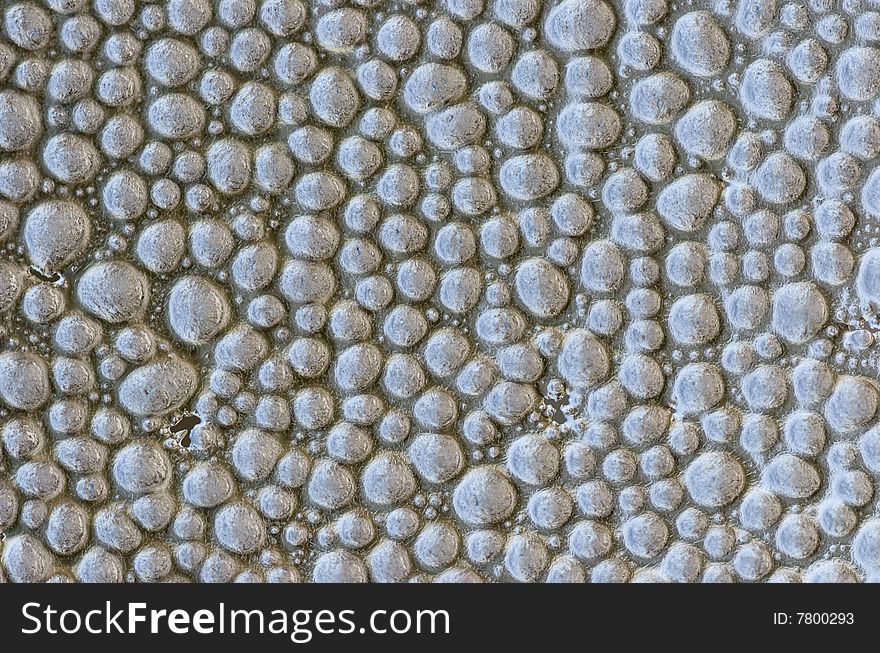 Background of water droplets frozen into ice on a window in winter. Background of water droplets frozen into ice on a window in winter