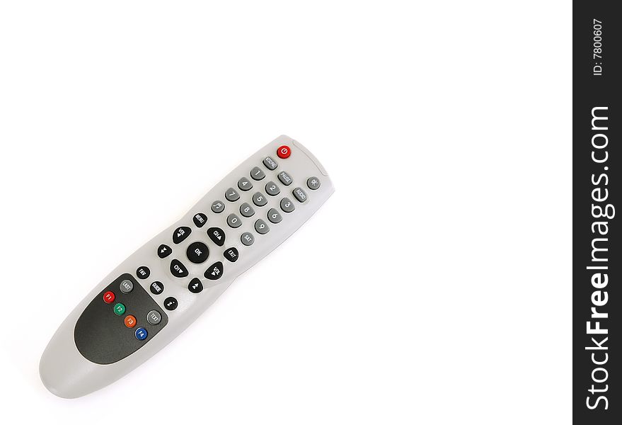 Remote control isolated at white