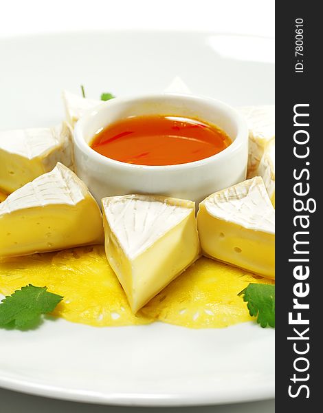 Fromage Cheese With Honey Orange Sauce