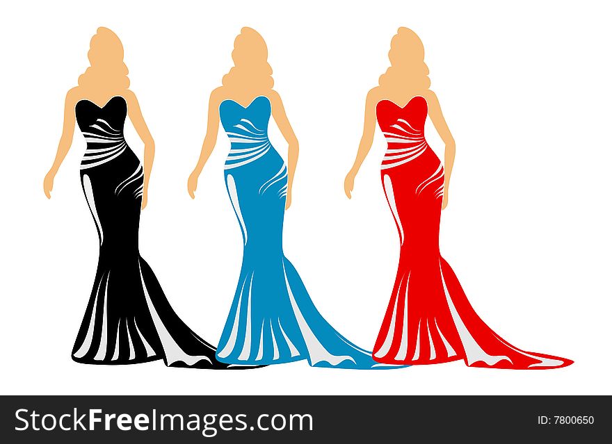 Fashion silhouettes with purses Vector