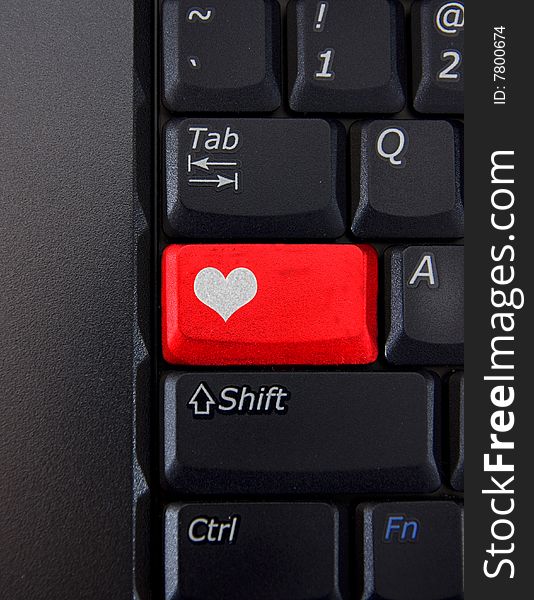 Keyboard with one heart key