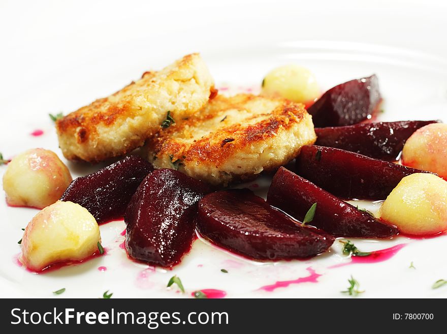 Chicken Confit With Pickled Beet