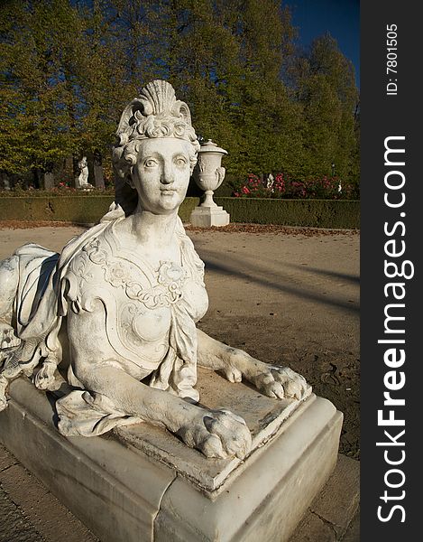 Statue at La Granja Royal Palace Garden in Segovia. Statue at La Granja Royal Palace Garden in Segovia