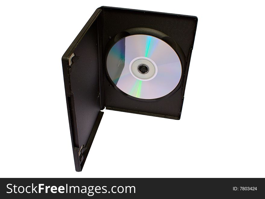 Dvd box on white background isolate clipping path